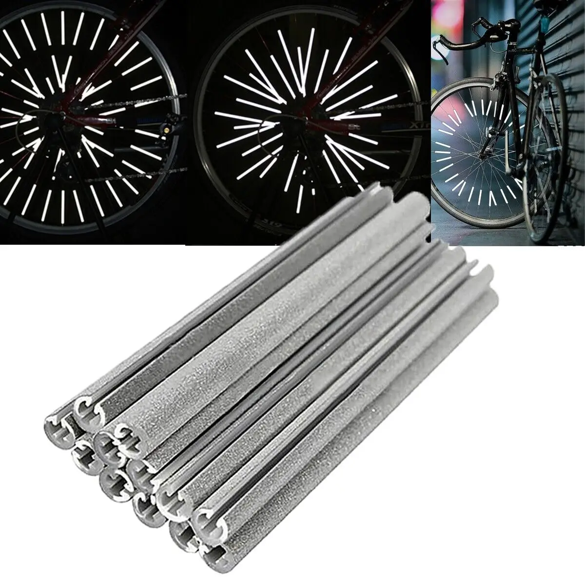 12pcs/set Bicycle Spoke ABS Hi - Spoke Reflector Set 评论和价格